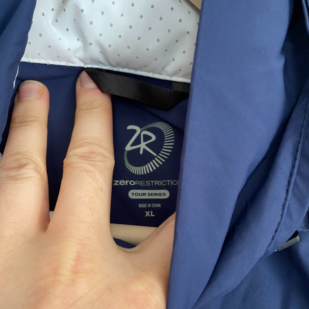 Zero Restriction Hooded Rain Waterproof Jacket Blue Size XL - Picture 3 of 6